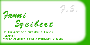 fanni szeibert business card